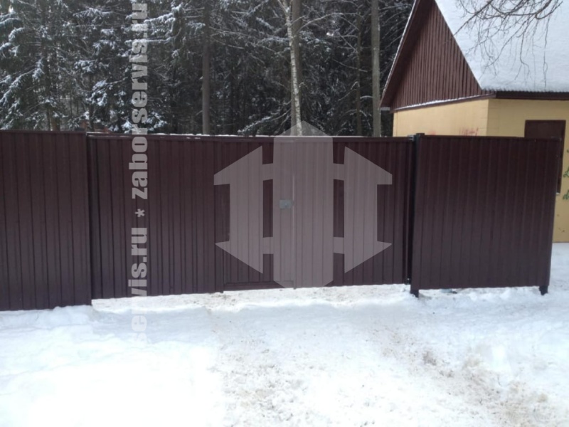 Ворота откатные с калиткой