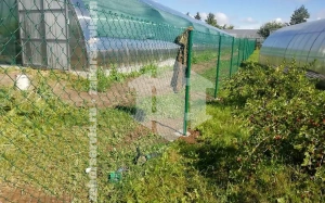 Забор из сетки рабицы в натяг с протяжкой арматуры 15 метров
