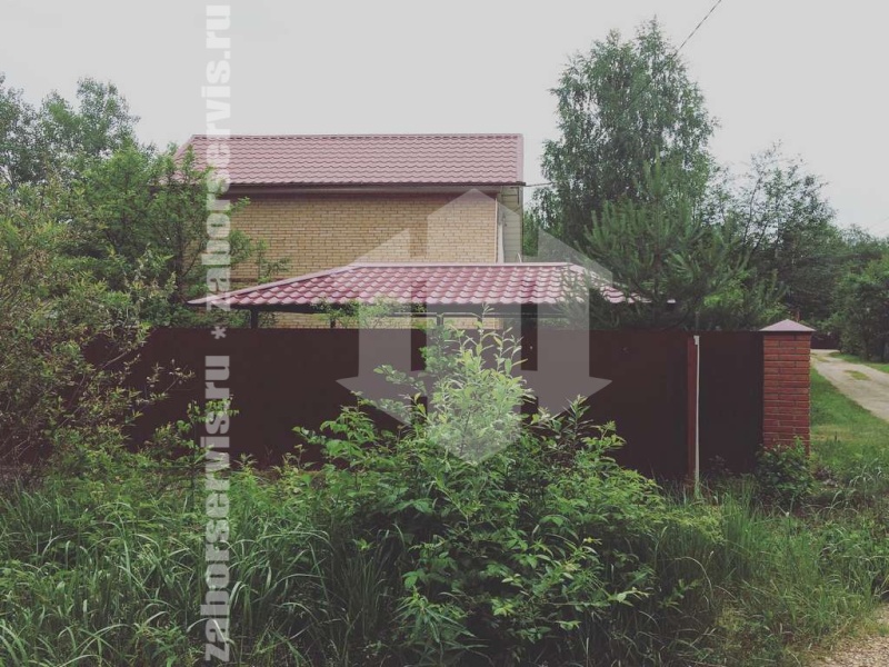 Навес из металлочерепицы пример 6