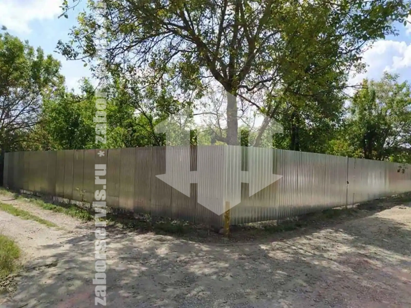 Забор из профнастила оцинкованный 56 метров