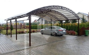 Навес из профильной трубы пример 3