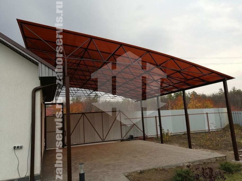 Прямой навес пример 5