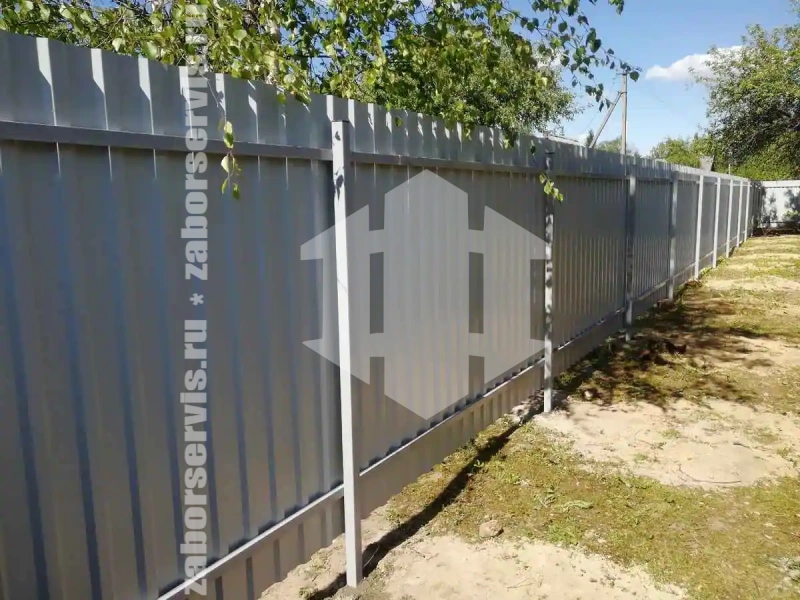 Забор из профнастила оцинкованный 47 метров