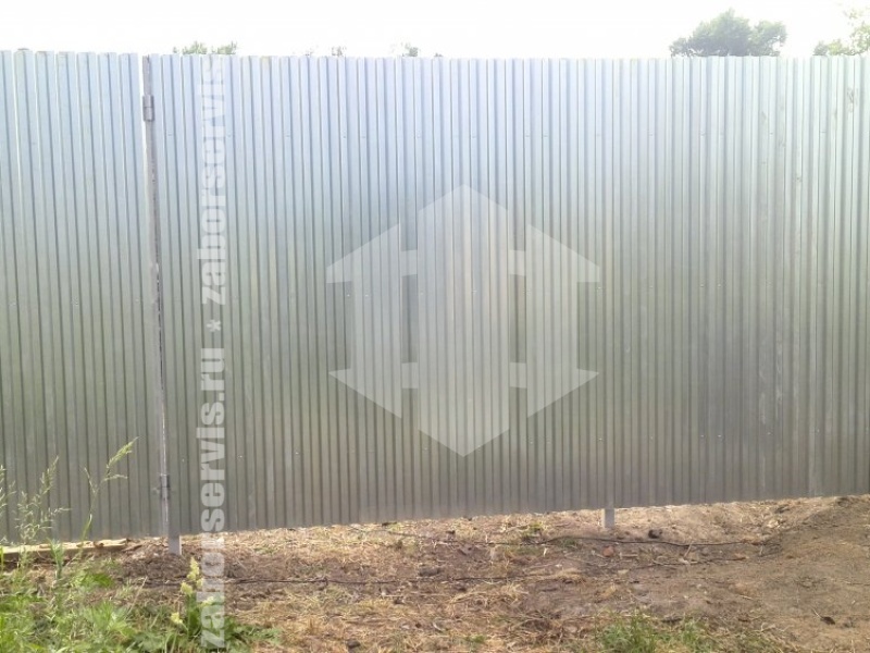 Забор из профнастила оцинкованный 76 метров
