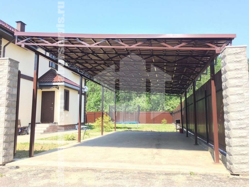 Навес из металлочерепицы пример 8